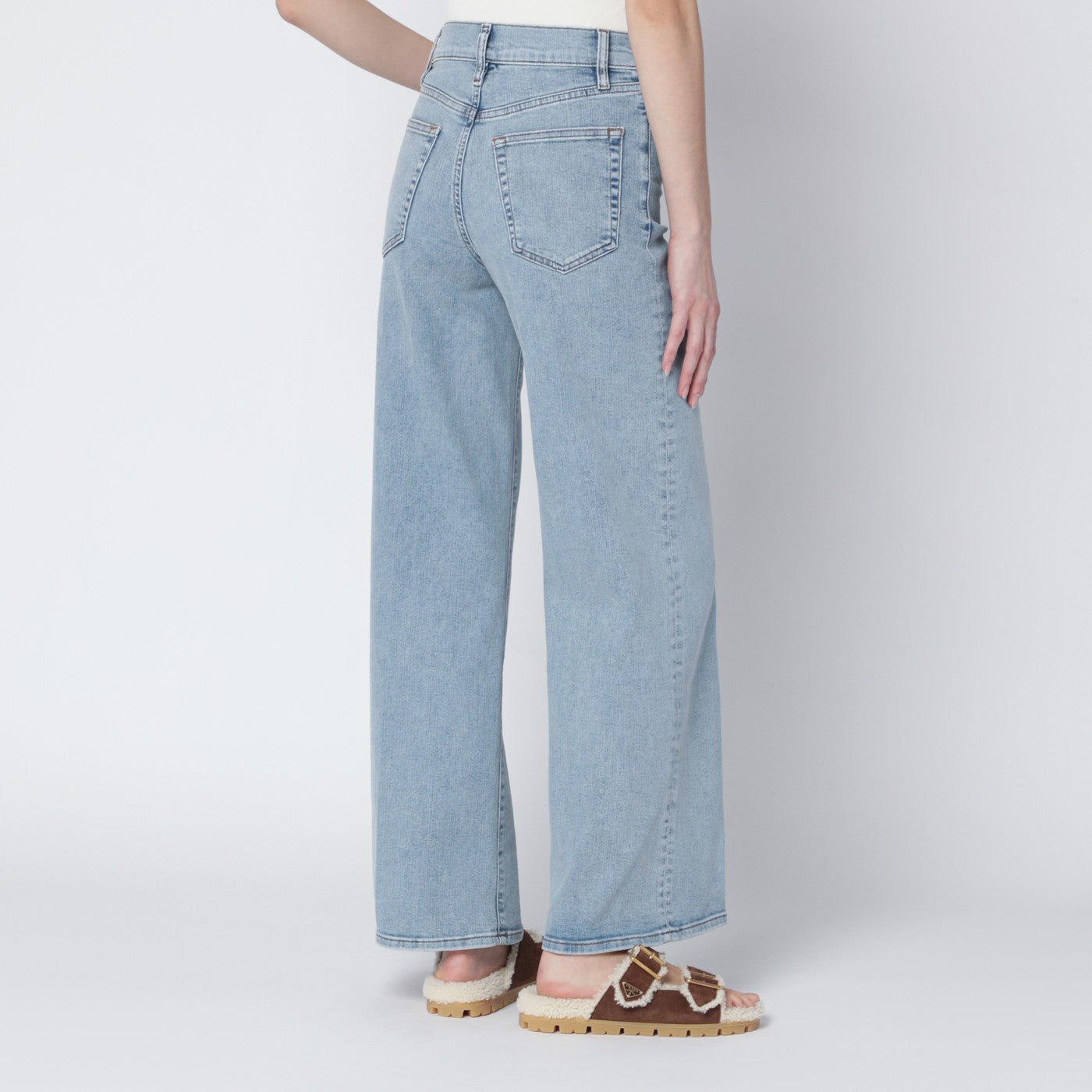 Le Slim Palazzo jeans in Tribute light blue
