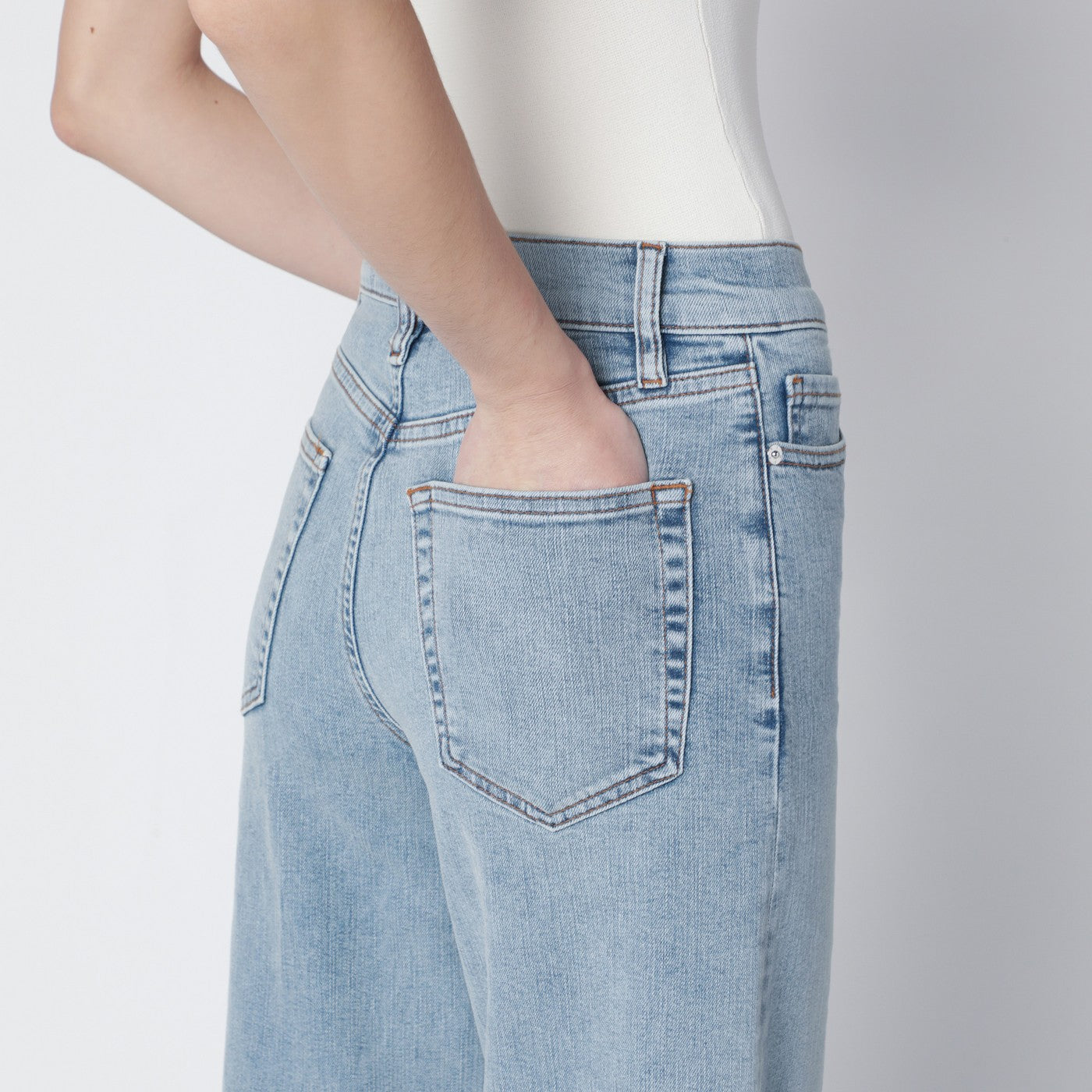 Le Slim Palazzo jeans in Tribute light blue