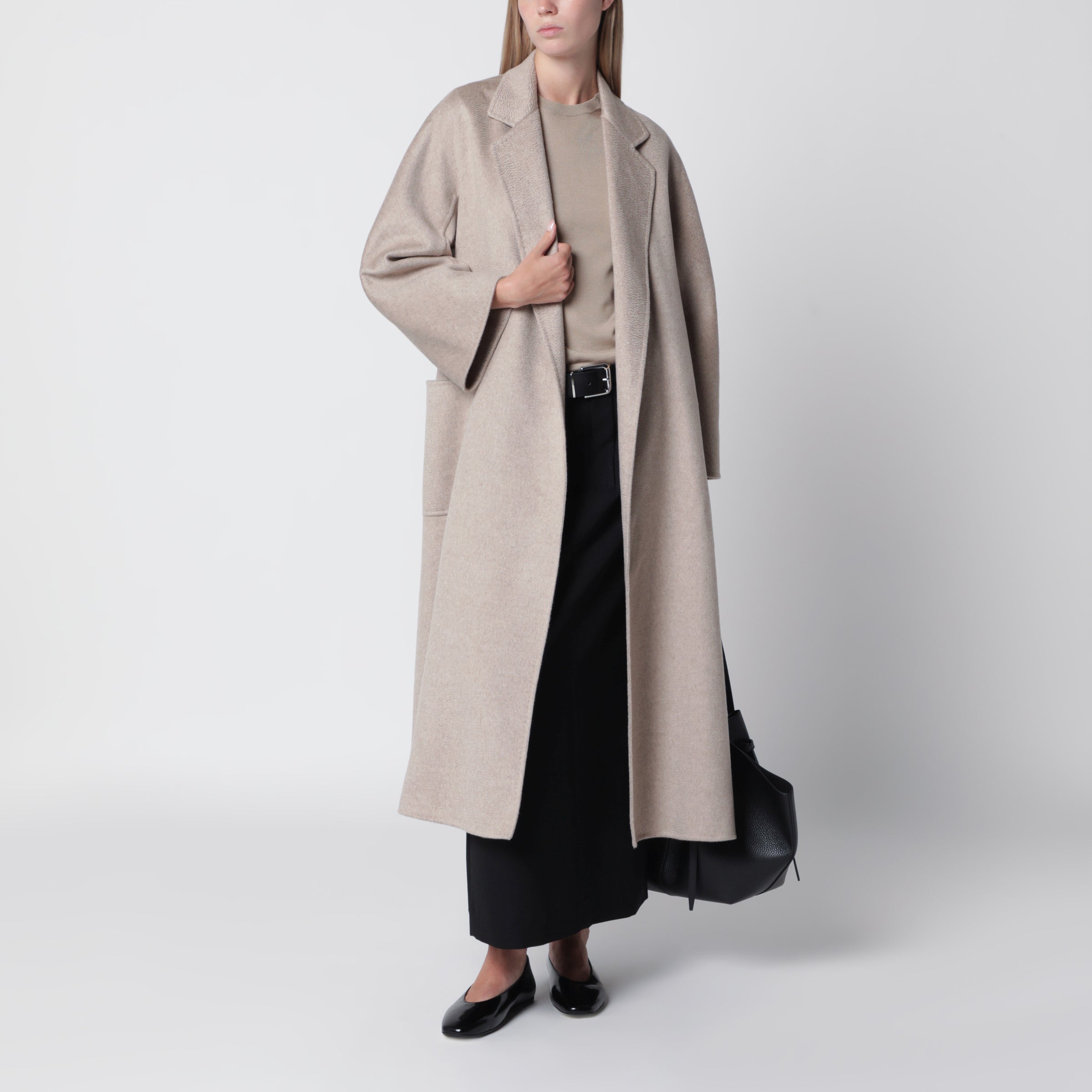 Max Mara Ludmilla Icon Coat in sand cashmere | TheDoubleF
