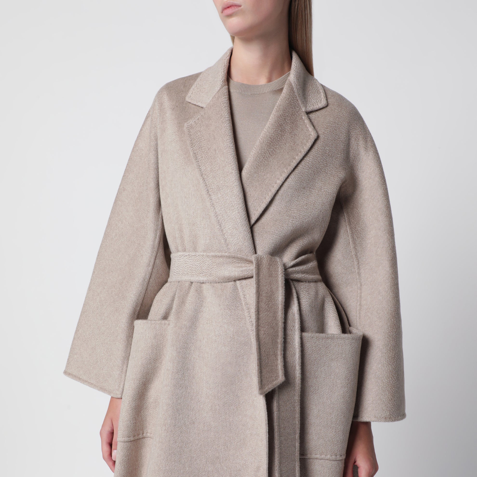 Ludmilla Icon Coat in sand cashmere