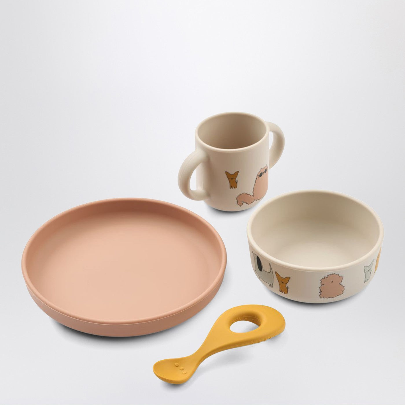 Set de vaisselle Vivi rose/sable Cats and Dogs