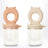 Set of two Miranda food containers in pink/ecru