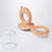 Set of two Miranda food containers in pink/ecru