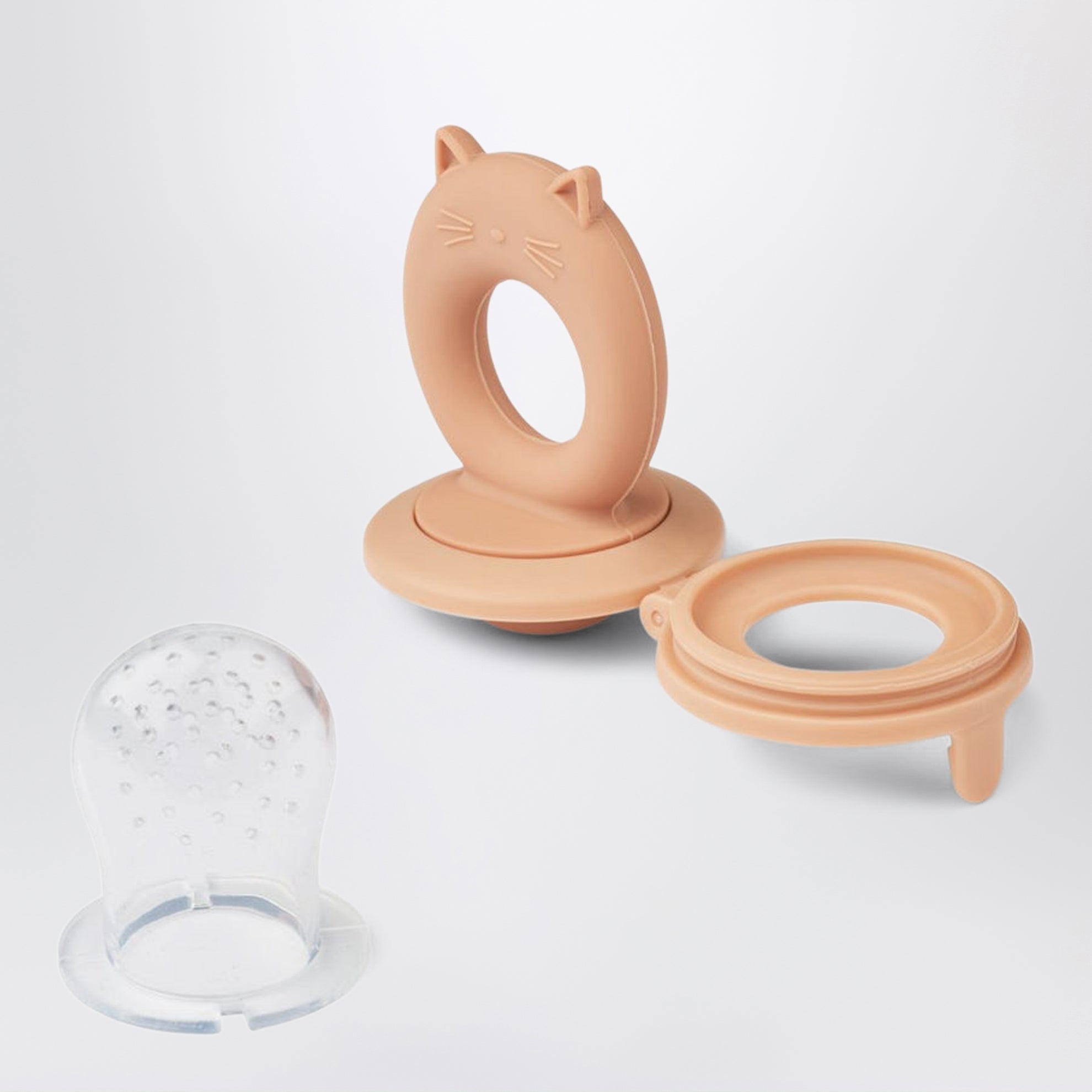 Set of two Miranda food containers in pink/ecru