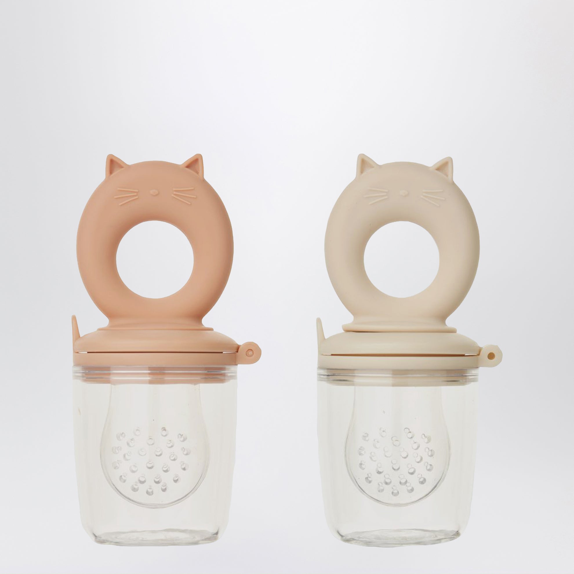 Set aus zwei Miranda Lebensmittelbehältern in Rosa/Écru