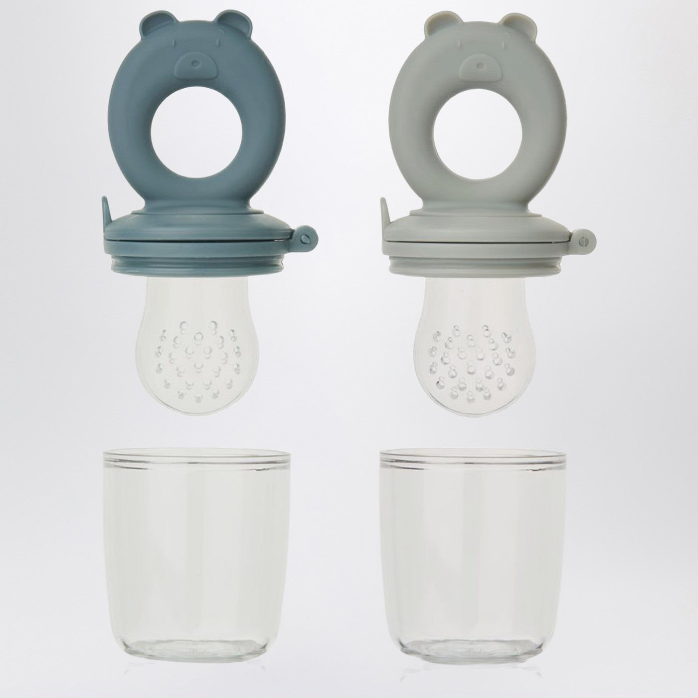 Set of two Miranda food containers in blue/grey