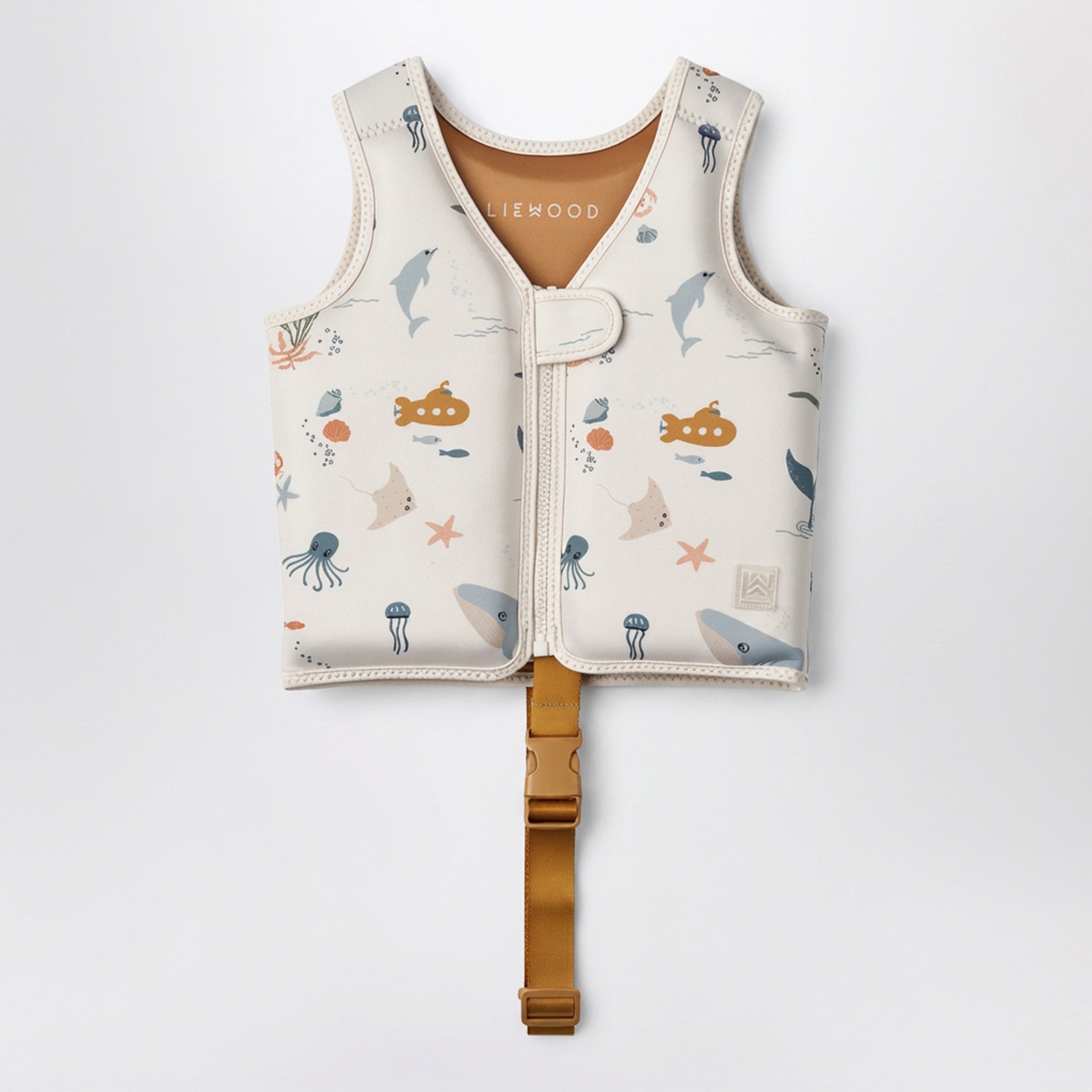 Dove swim vest with marine print