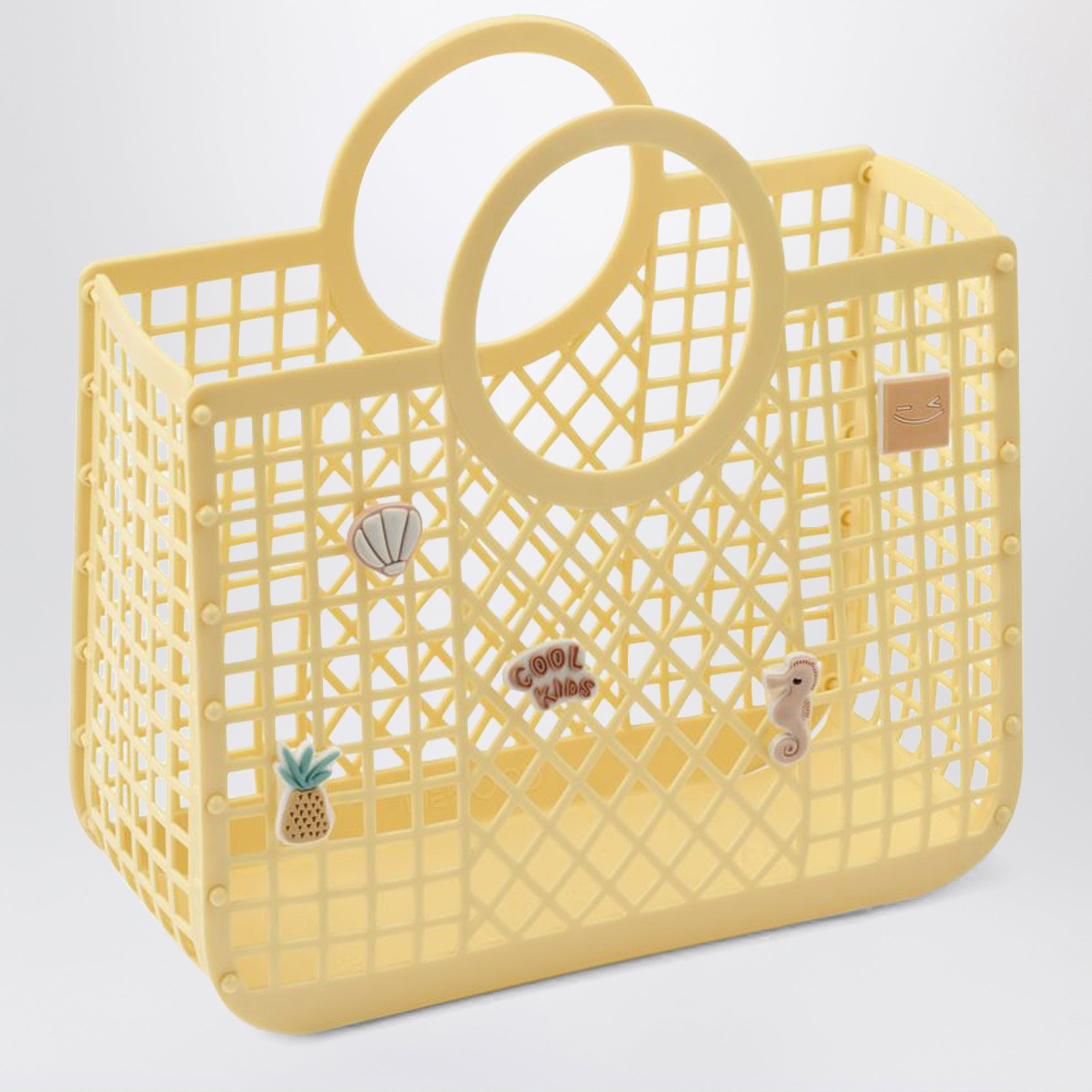 Samantha lemon yellow basket with charms