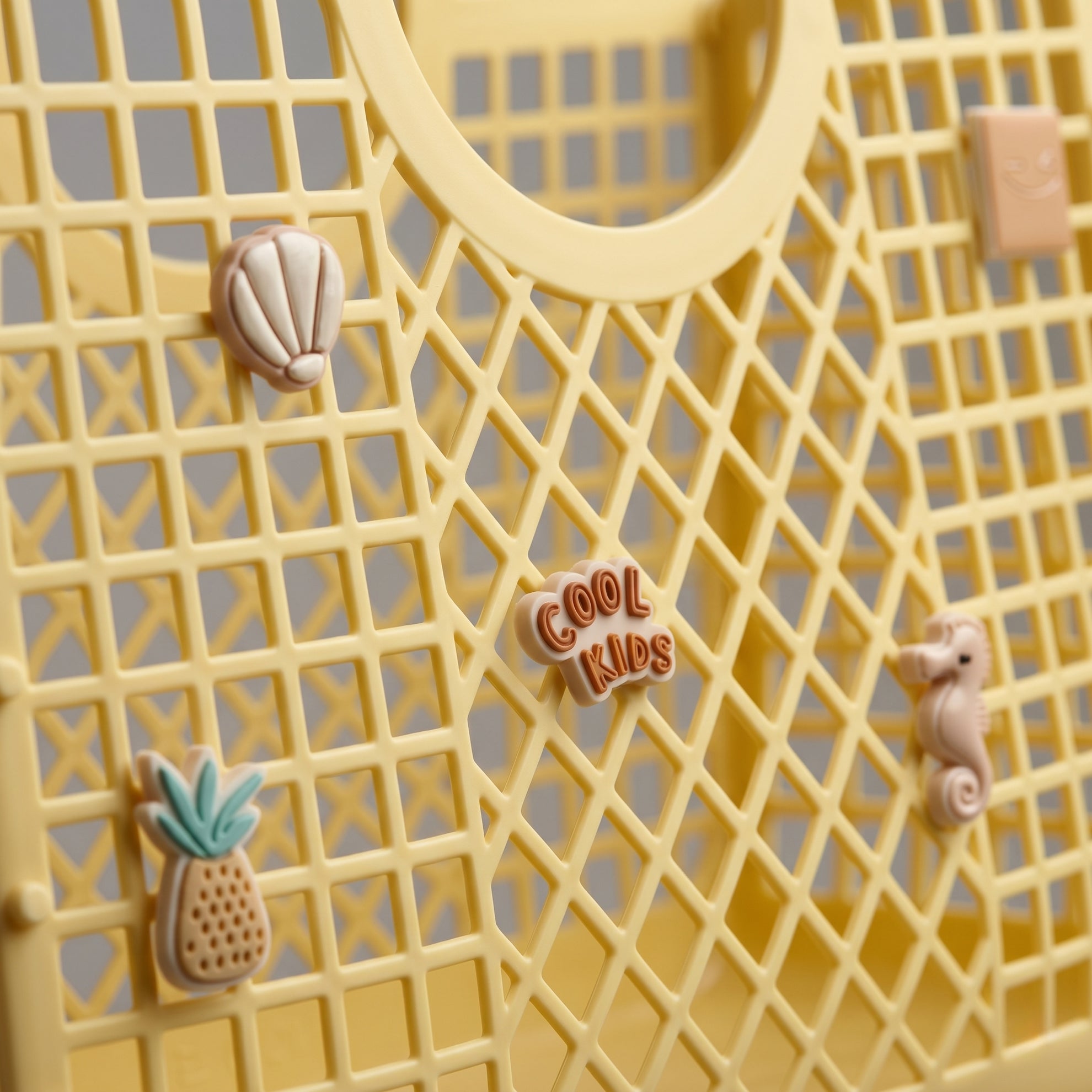 Samantha lemon yellow basket with charms