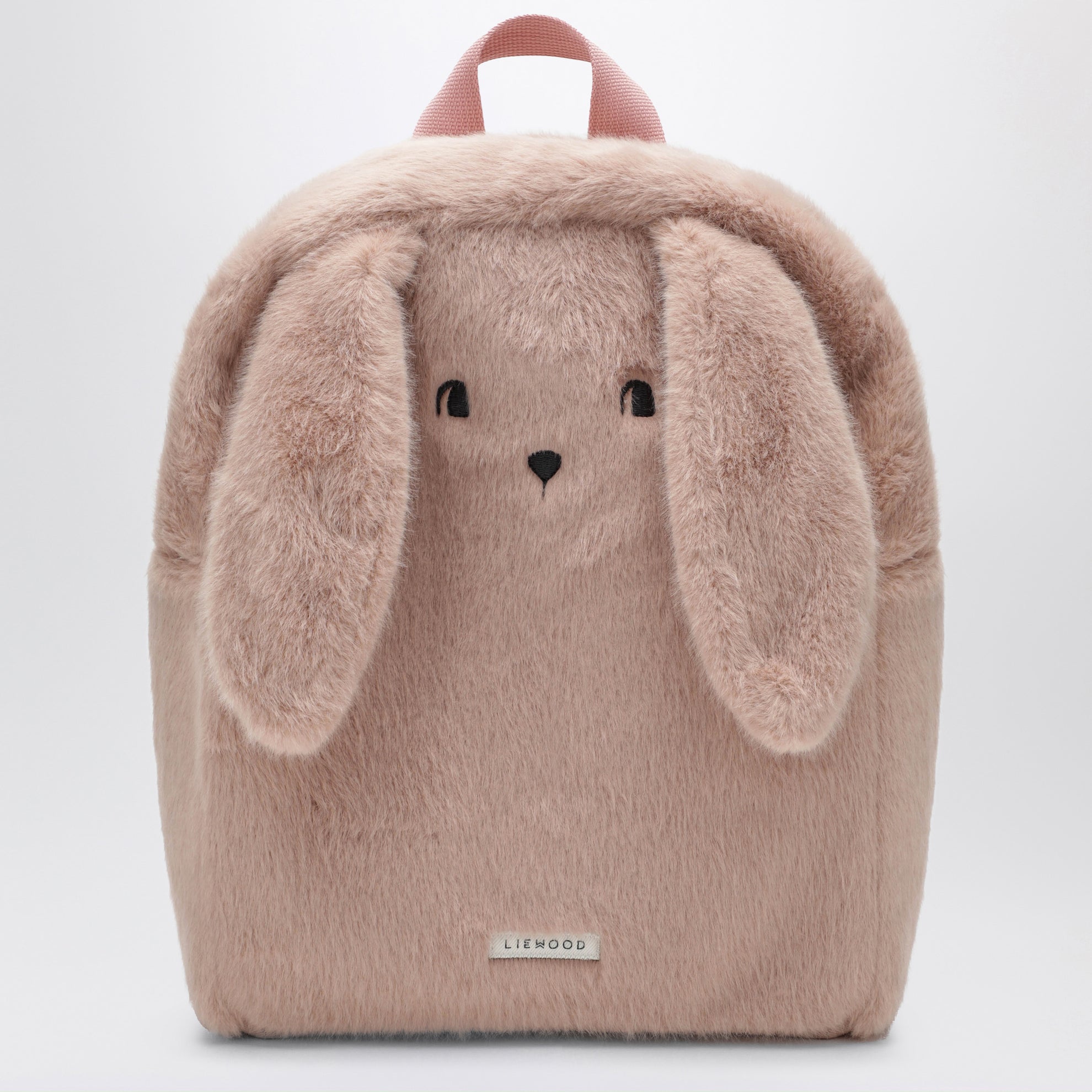 Rosa Rucksack in Hasenform aus Plüsch