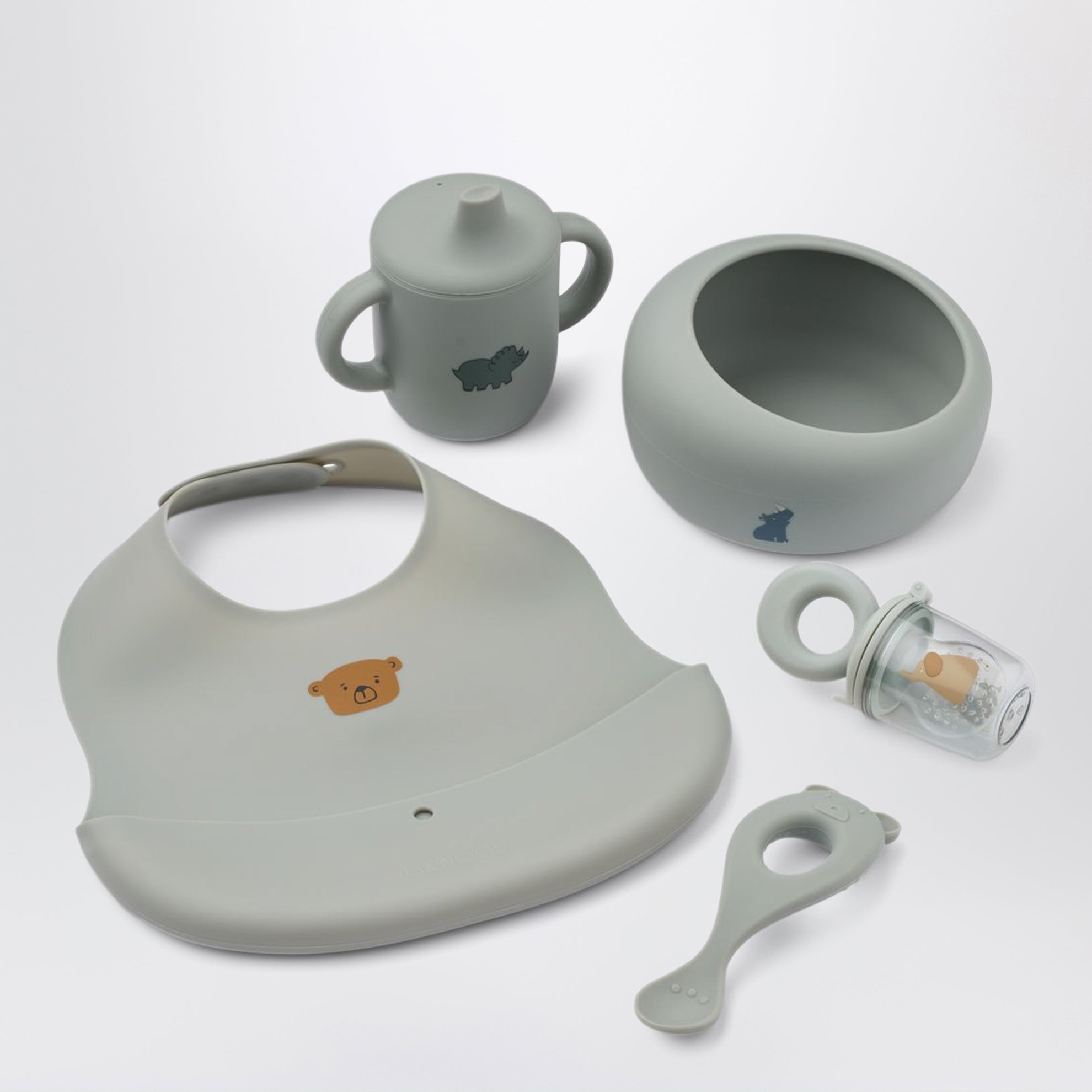 Set repas Mileah bleu en silicone