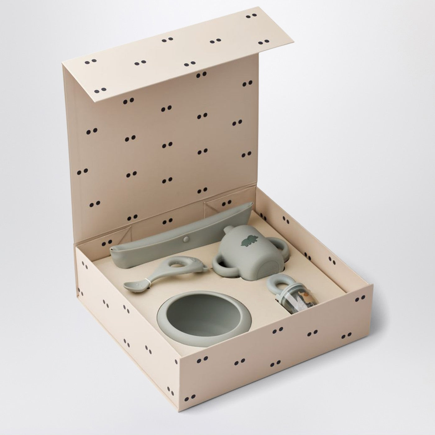 Set per lo svezzamento Mileah grigio azzurro