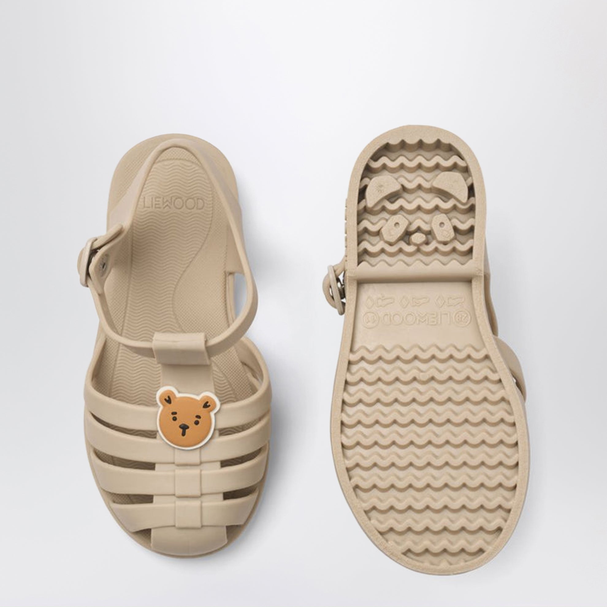 Sandales Bre beige sable avec charm ourson