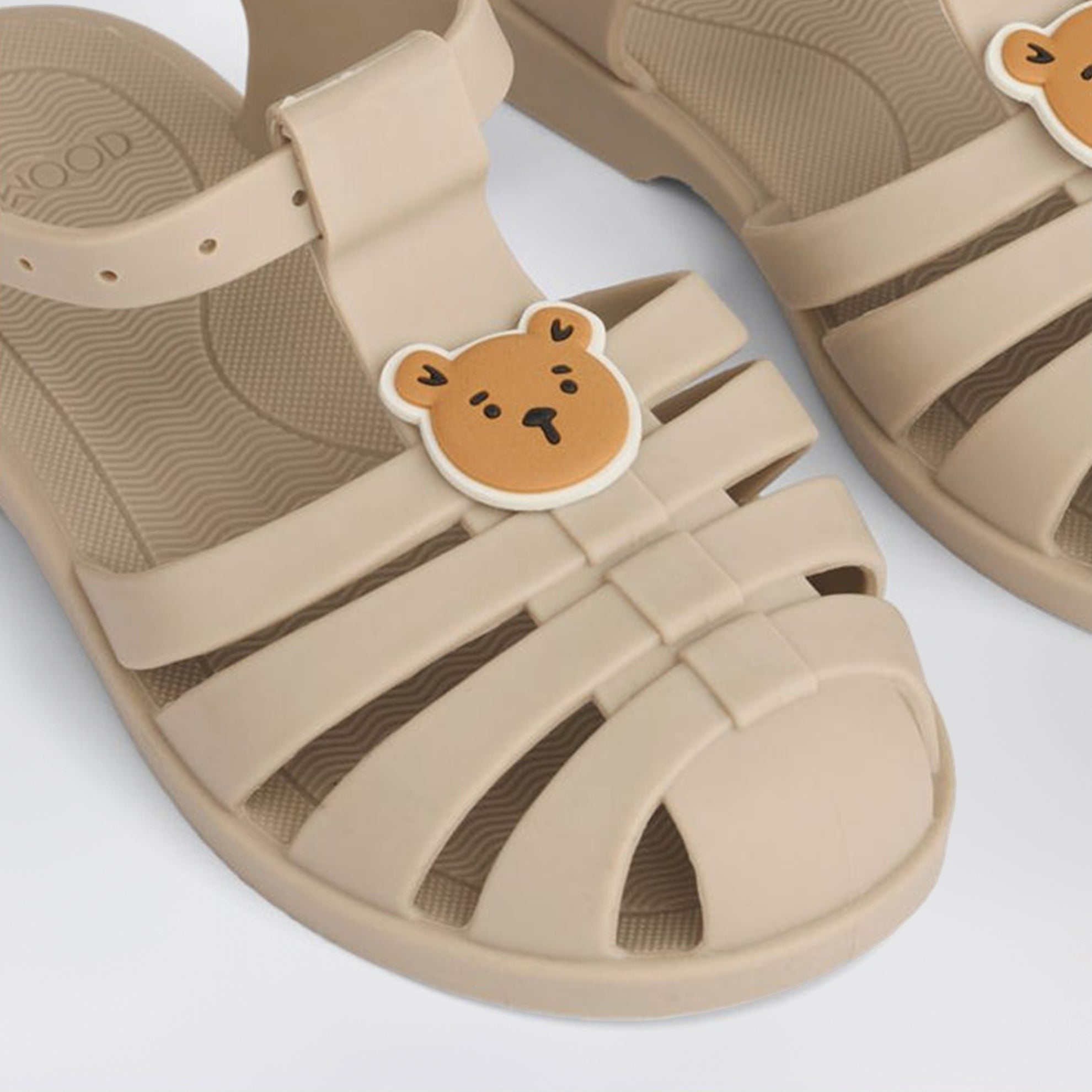 Sandales Bre beige sable avec charm ourson
