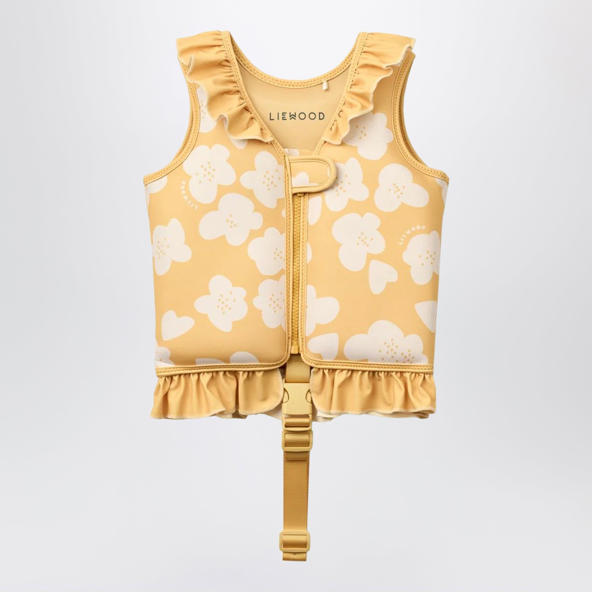 Gelbe Schwimmweste mit Blumenprint
