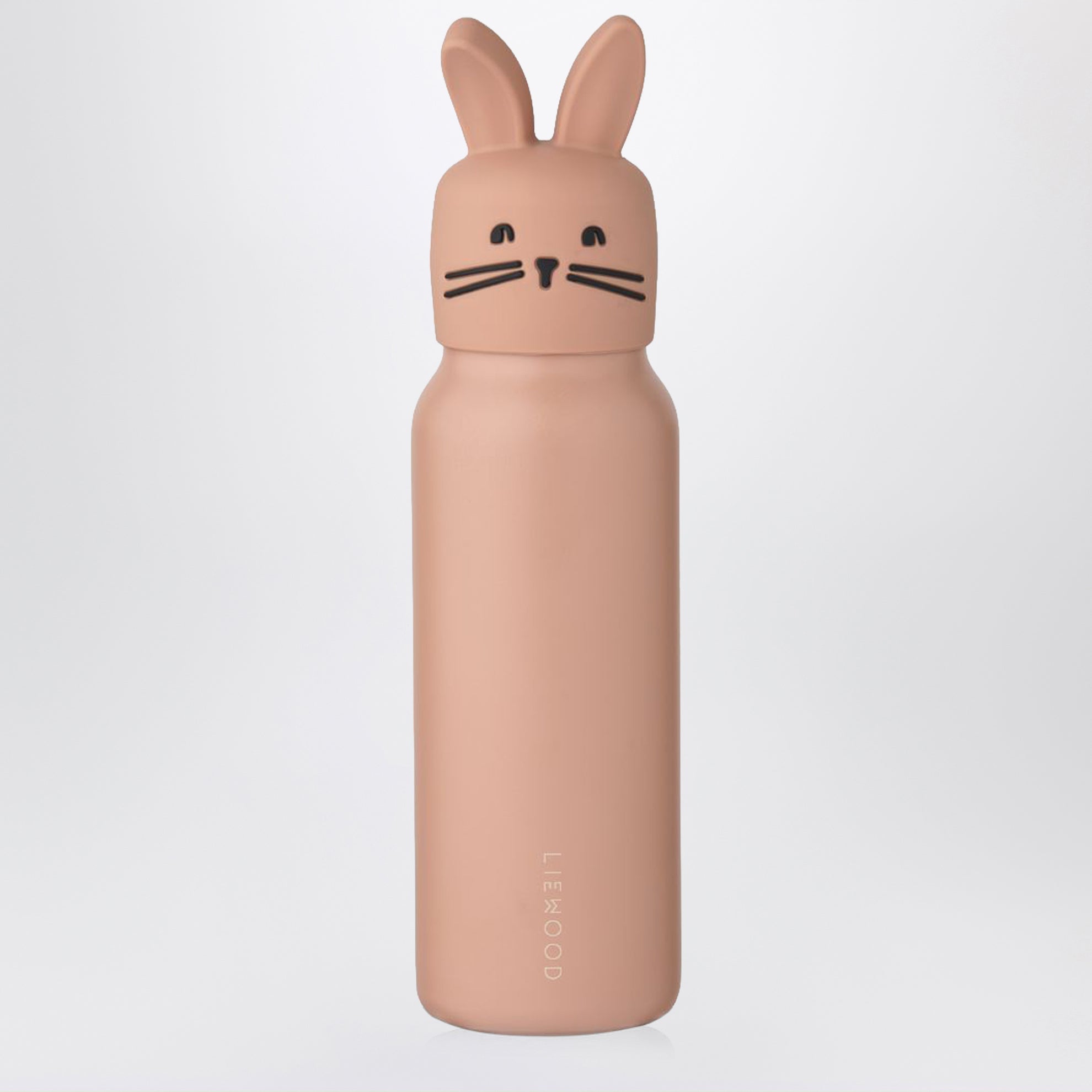 Gourde isotherme Falk rose avec bouchon lapin