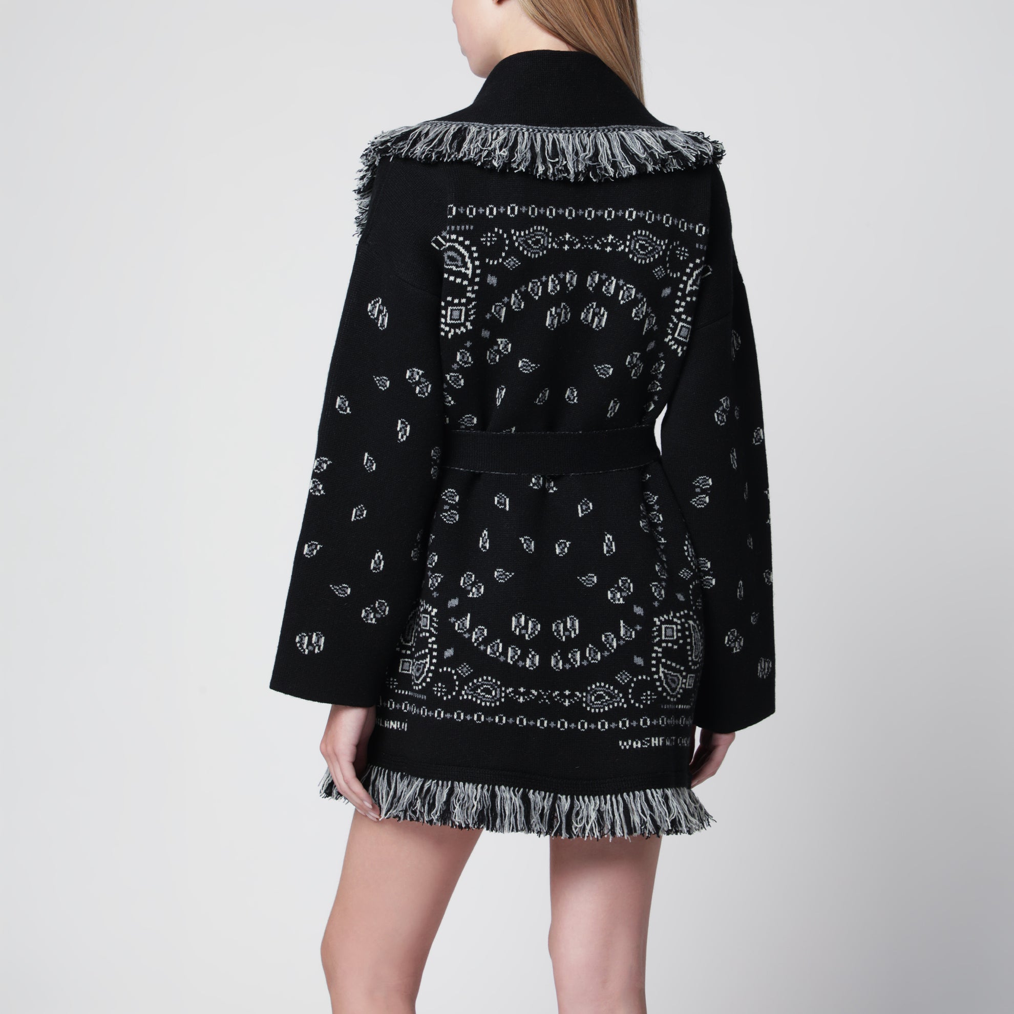 Cardigan jacquard Bandana noir