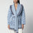 Hellblaue Strickjacke mit Bandana-Jacquardmuster