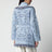 Hellblaue Strickjacke mit Bandana-Jacquardmuster