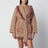 Cardigan jacquard bandana beige