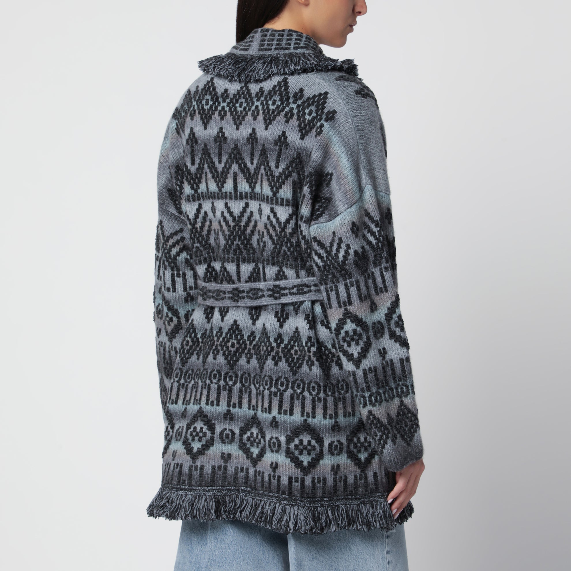 Cardigan Time To Shine gris foncé en jacquard