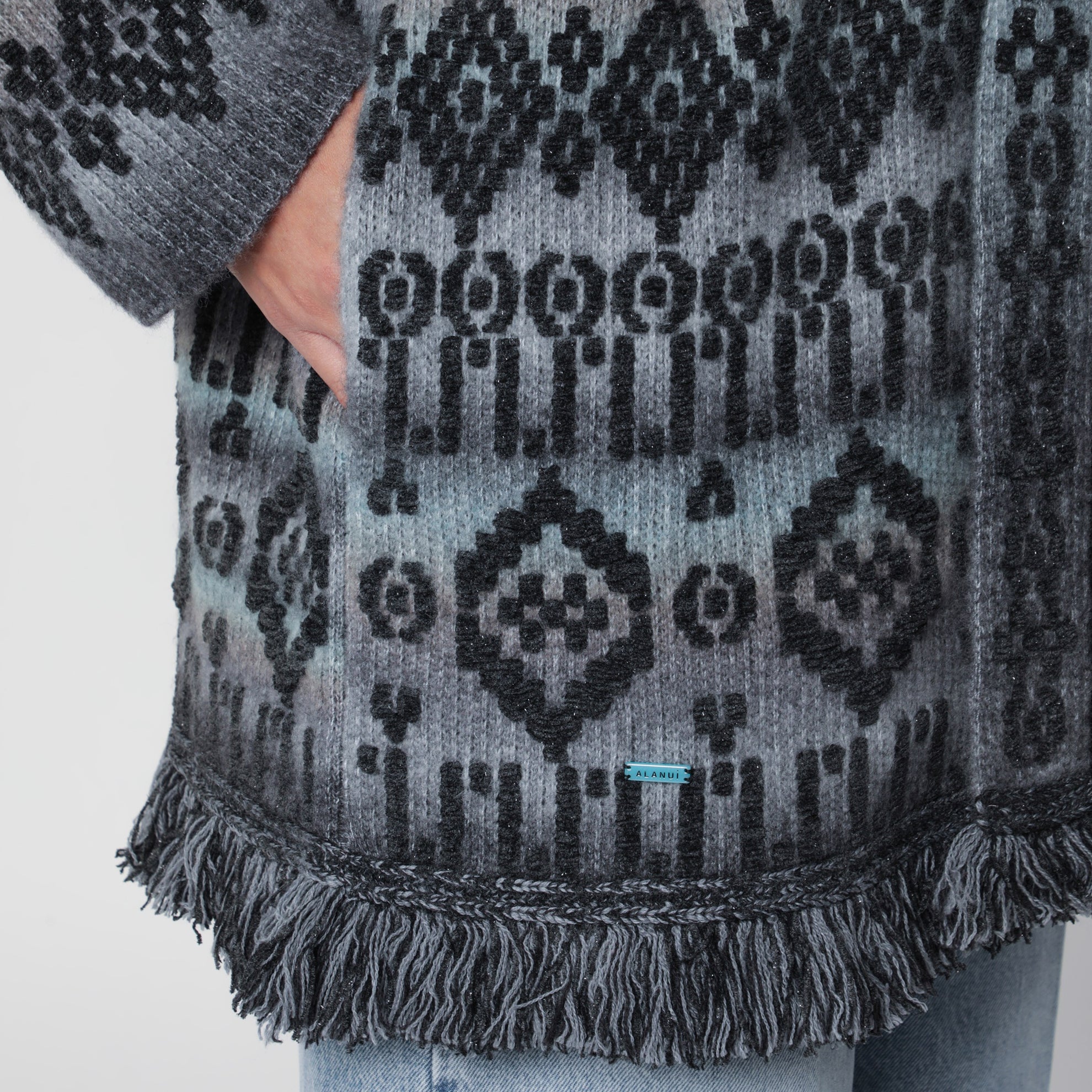 Cardigan Time To Shine gris foncé en jacquard