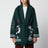 Waldgrüner Cardigan aus Wolle mit Bugs Bunny und Sylvester