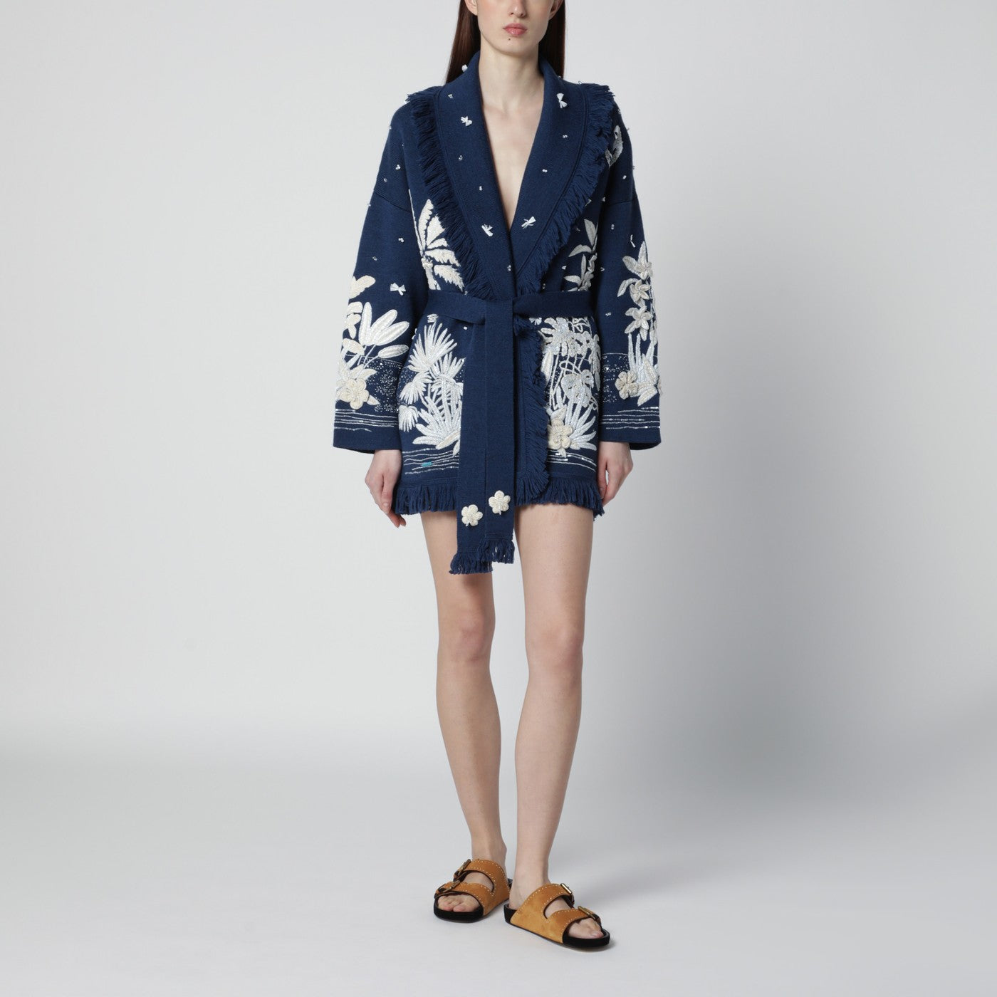Cardigan Postcard From Paradise Deep Blue/White Pearl