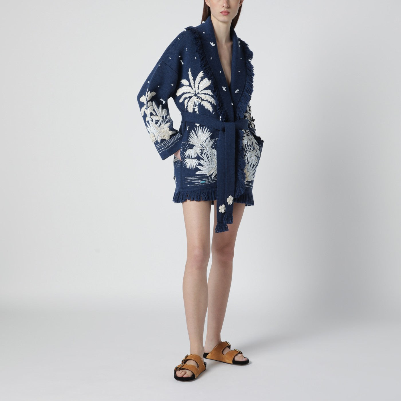 Cardigan Postcard From Paradise Deep Blue/White Pearl