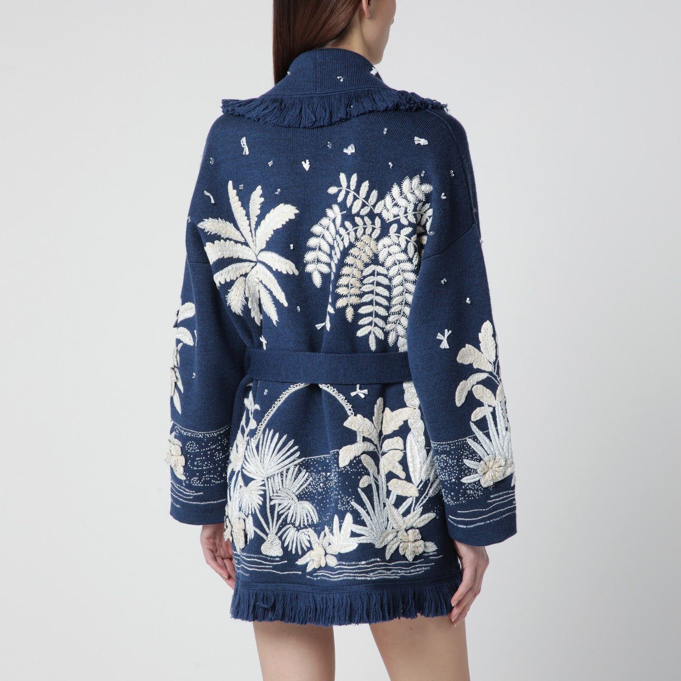 Cardigan Postcard From Paradise Deep Blue/White Pearl