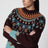 Pull Sweet Winter bordeaux en laine vierge