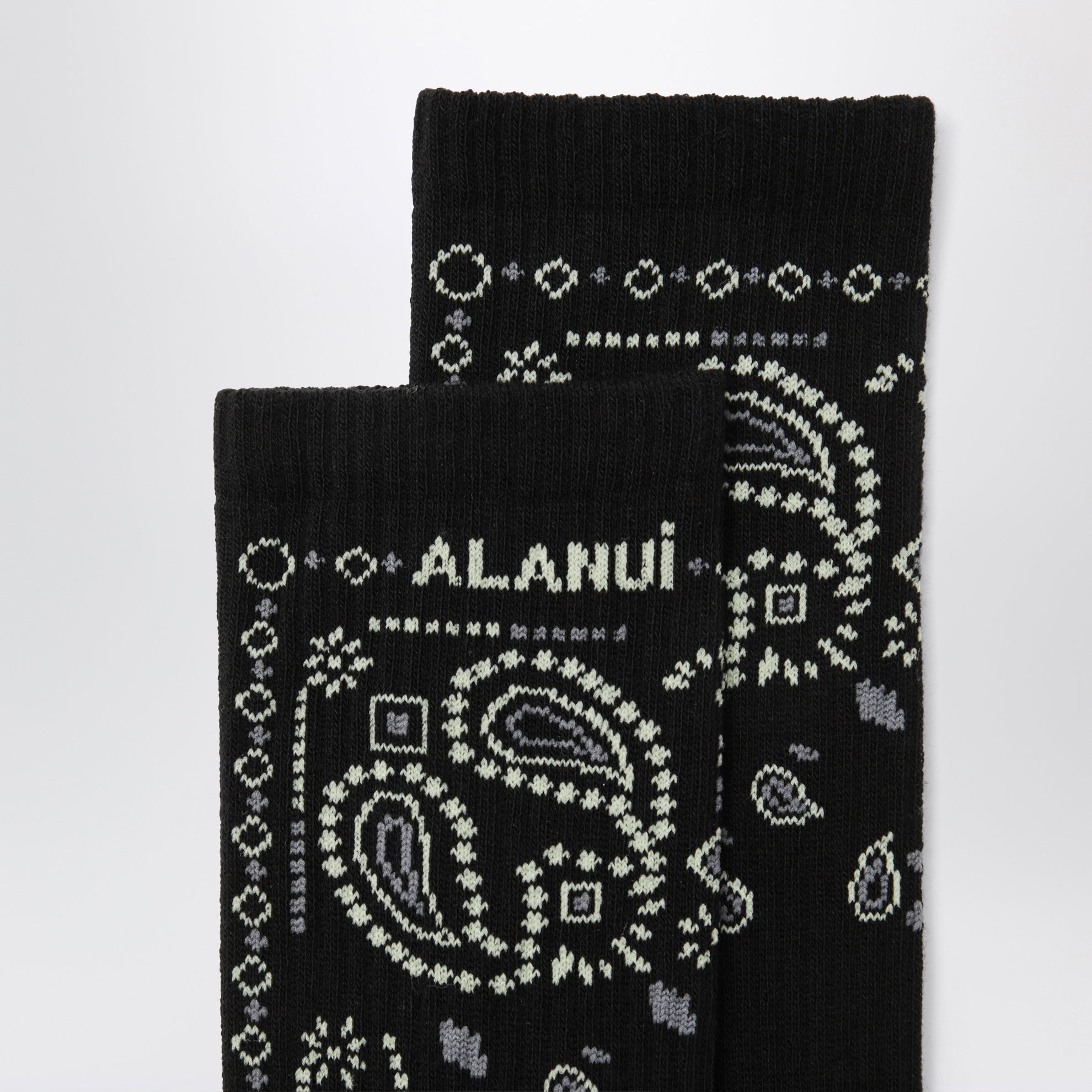 Calzini con motivo bandana in misto cotone neri