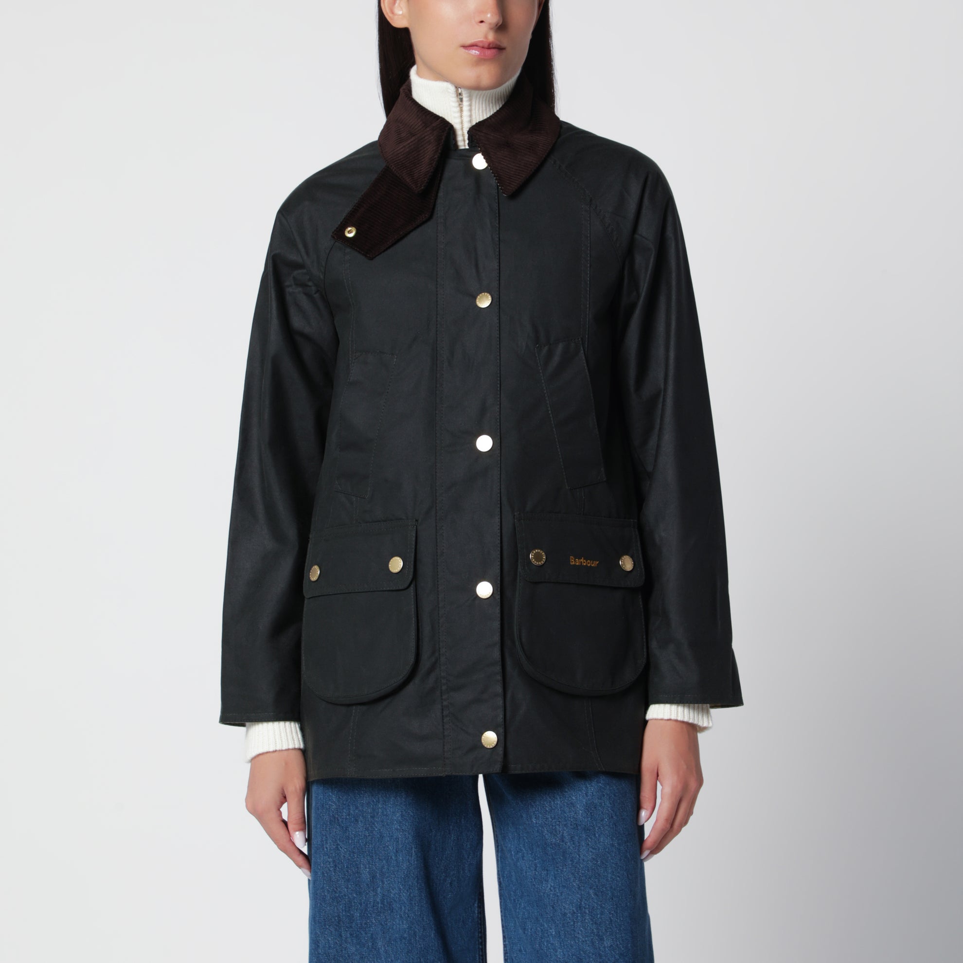 Modern Beadnell waxed jacket in sage green