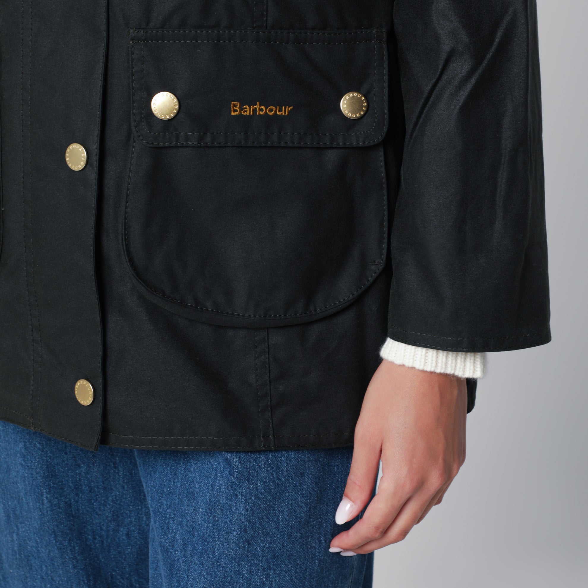 Modern Beadnell waxed jacket in sage green