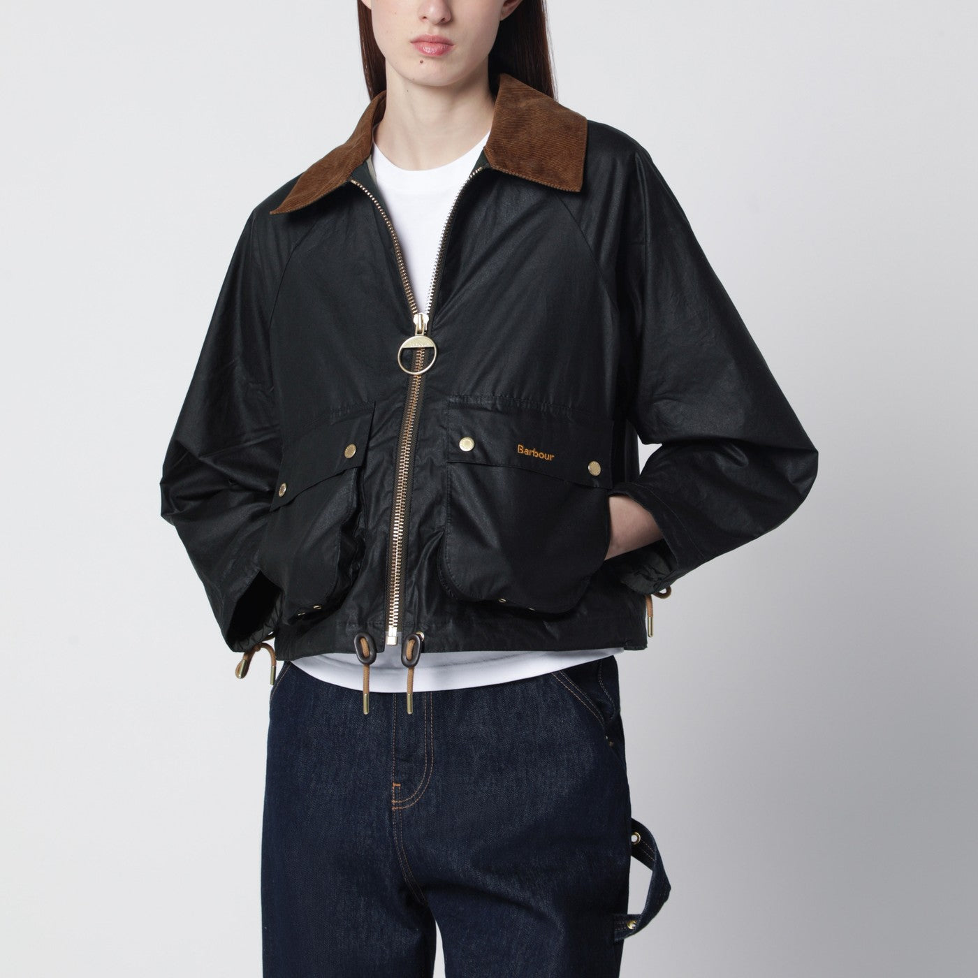 Marron jacket green in waxed cotton