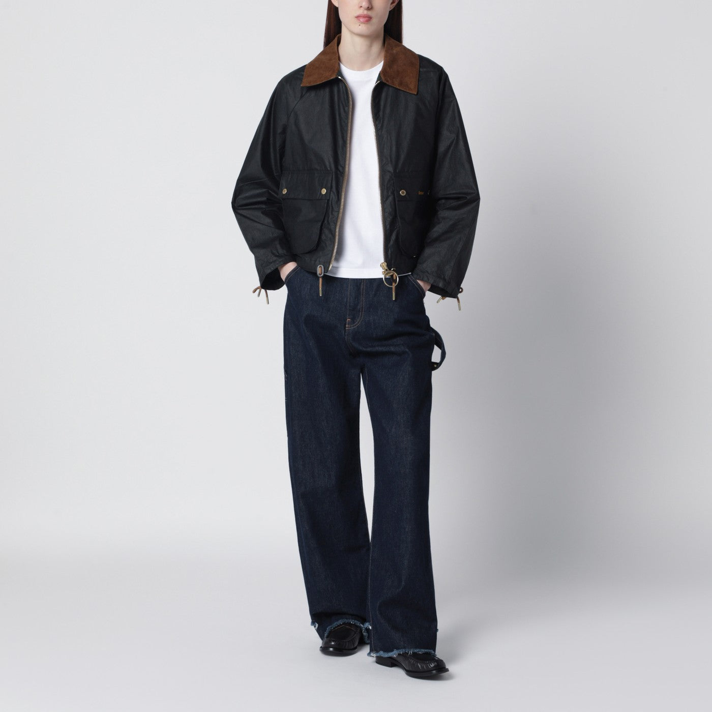 Marron jacket green in waxed cotton