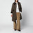 Long waxed cotton jacket, Olive Green