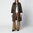 Long waxed cotton jacket, Olive Green