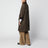 Long waxed cotton jacket, Olive Green