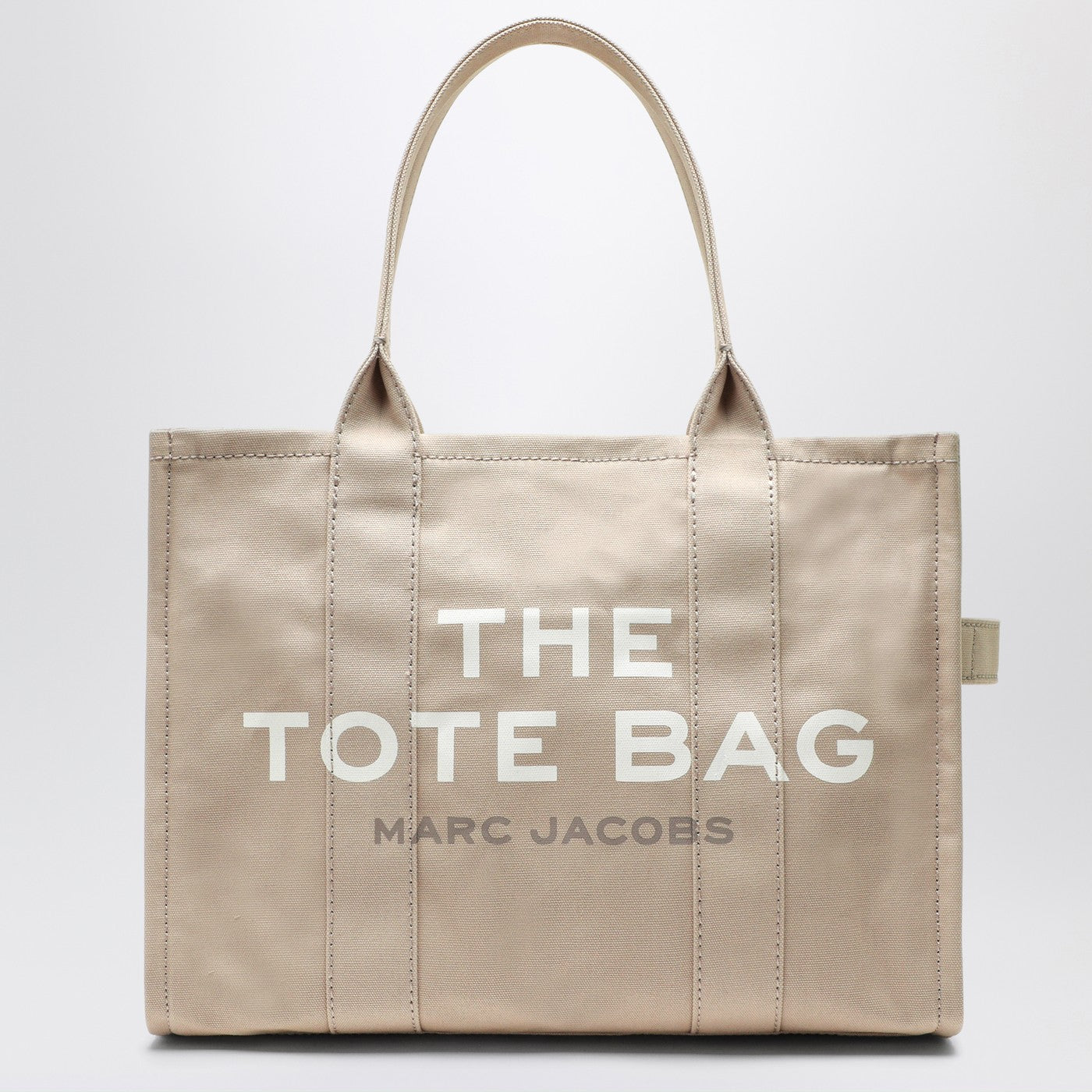 Beige canvas large Tote Bag
