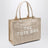 Beige canvas large Tote Bag