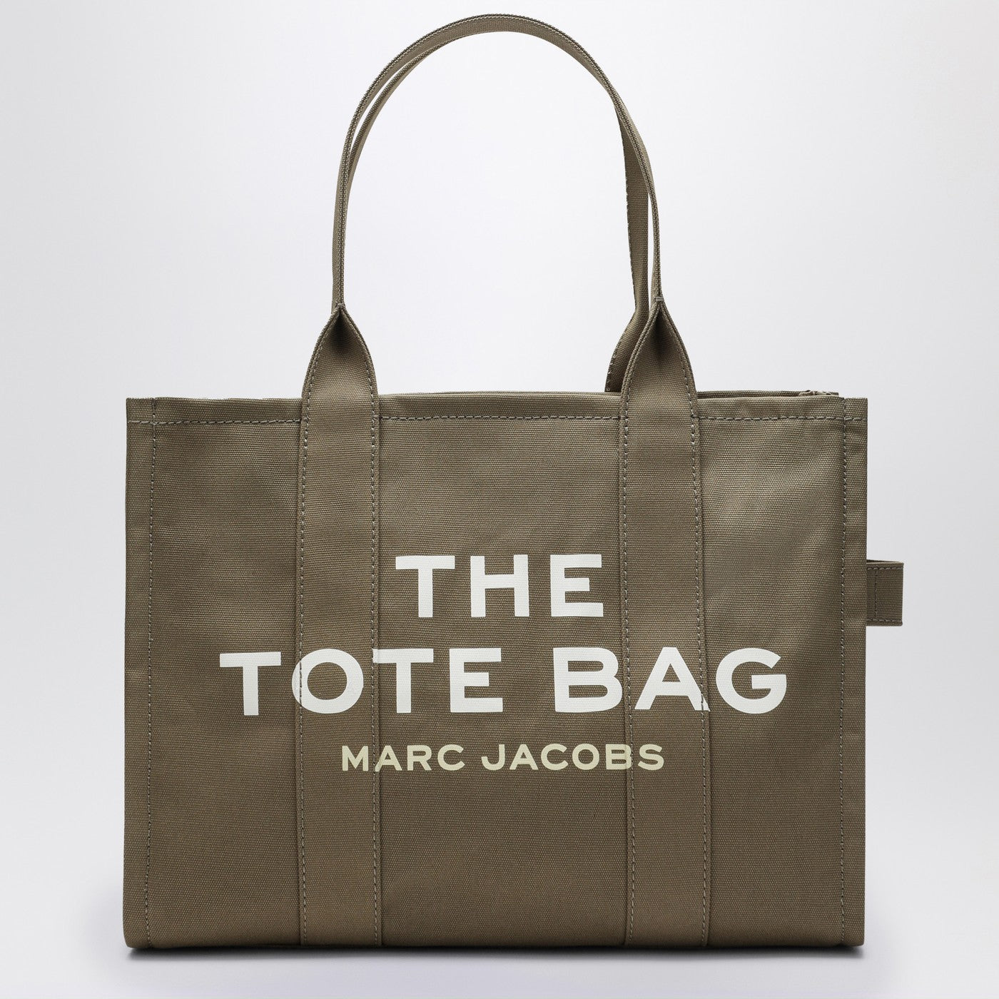 Large Tote Bag verde scura in canvas