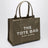 Large Tote Bag verde scura in canvas