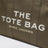 Large Tote Bag verde scura in canvas