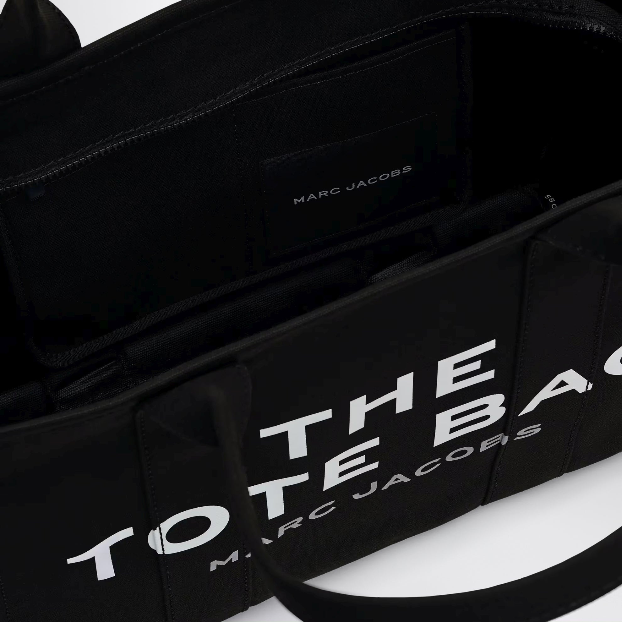 Black canvas large Tote Bag