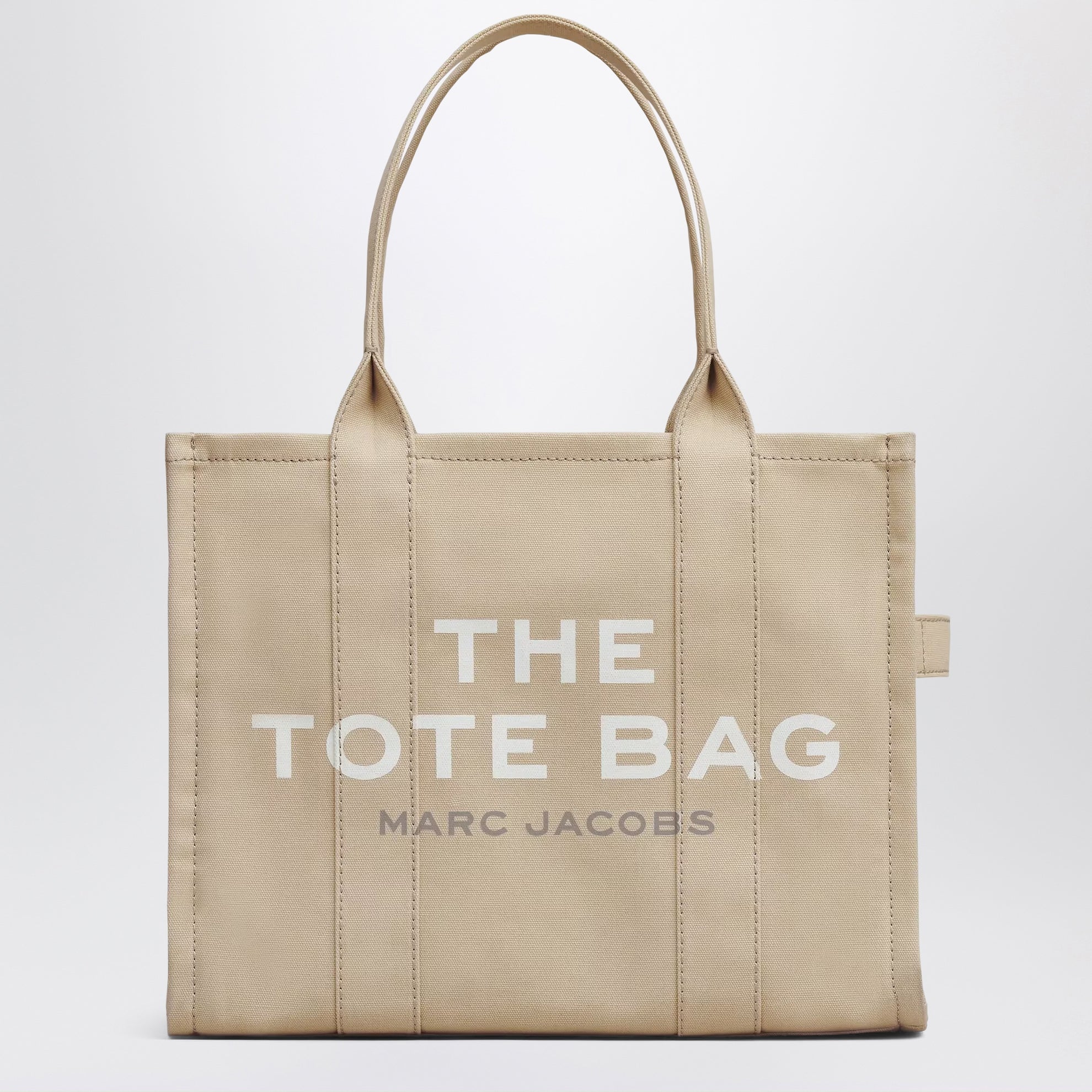 Beige canvas large Tote Bag