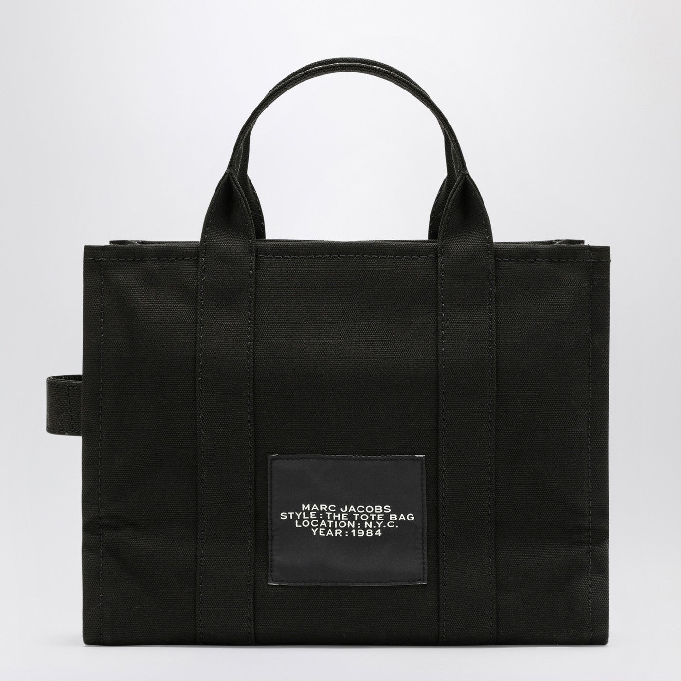 The Medium Tote Bag in black canvas