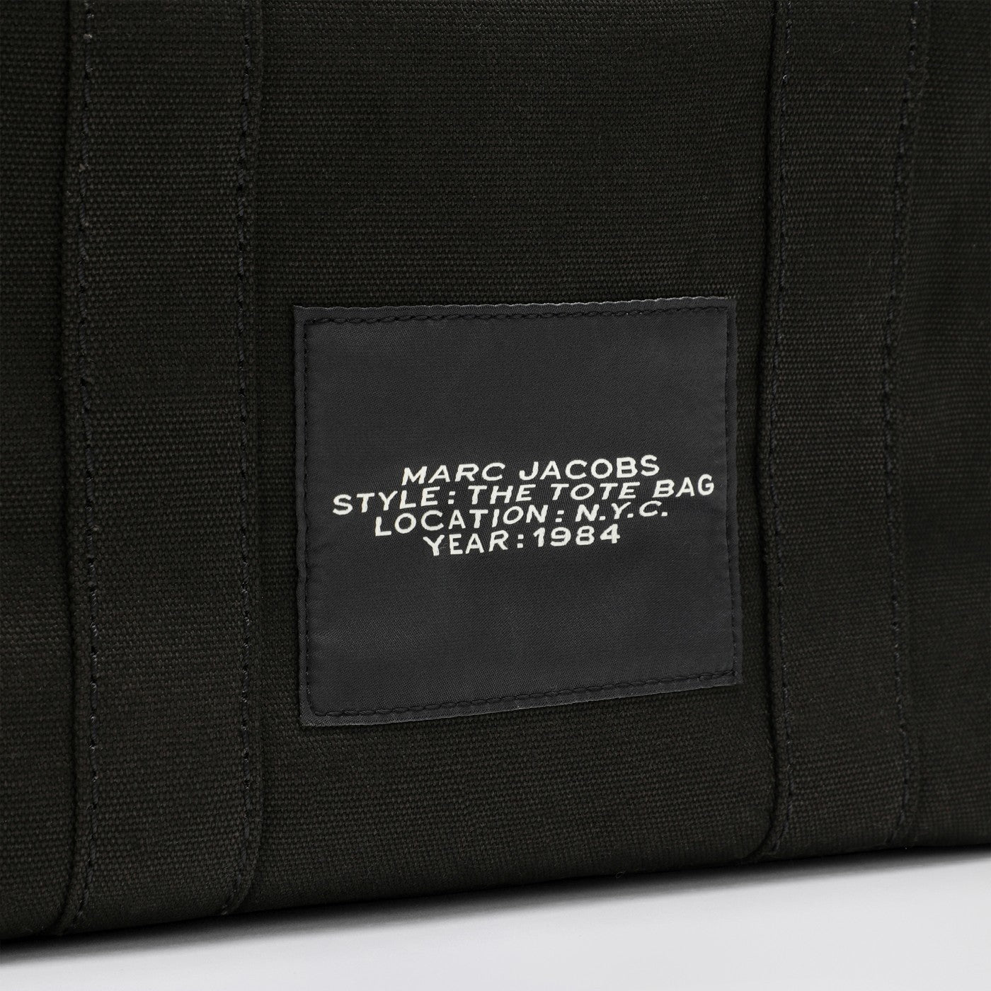 The Medium Tote Bag in black canvas