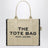 The Large Tote Bag sand color in canvas