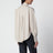 Camicia Monili Trim beige in cotone stretch